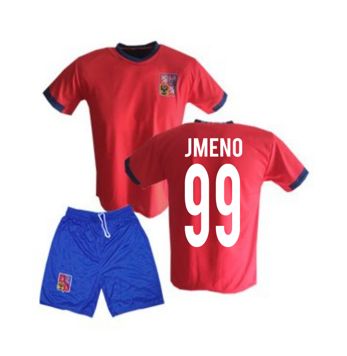 KOMPLET ČR ČERVENÝ  VLASTNÍ JMÉNO A ČISLO